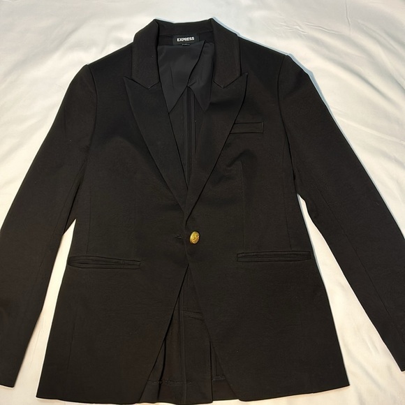 Express women’s Blazer one button gold Size S - Picture 3 of 16